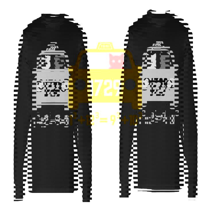 Penredpen タクシーキャット、ラマヌジャンタクシータクシー番号 1729 長袖Tシャツ