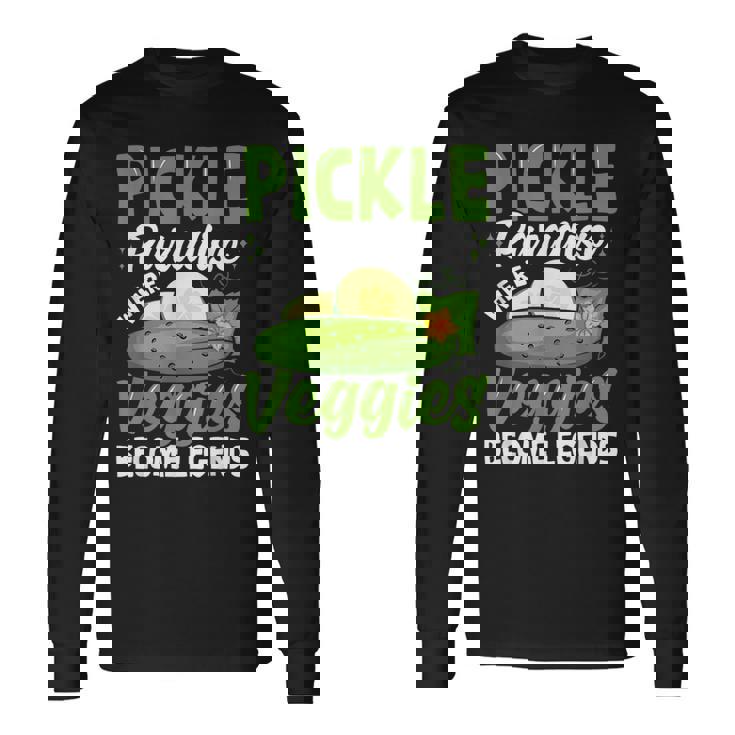 Pickle Paradiese Wherveggie For Pickle Paradiese ピクルスギフトとキュウリ用 長袖Tシャツ