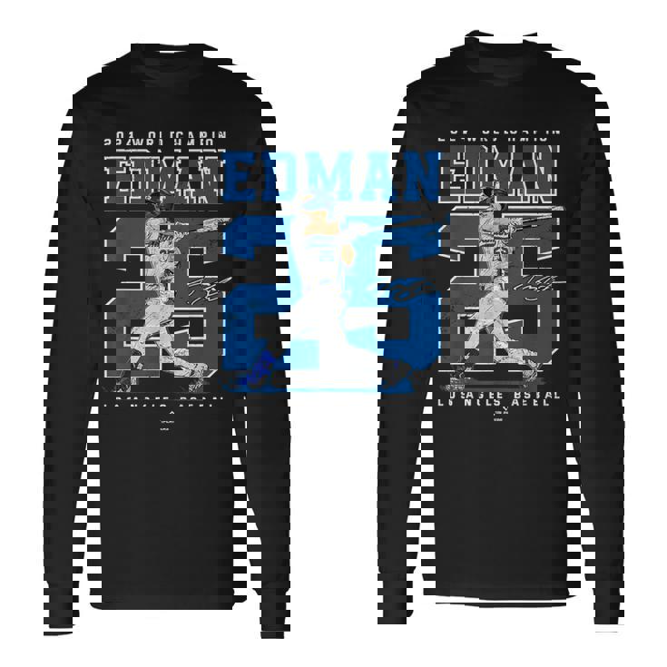 Player Number 2024 World Champion Tommy Edman Mlbpa 長袖Tシャツ