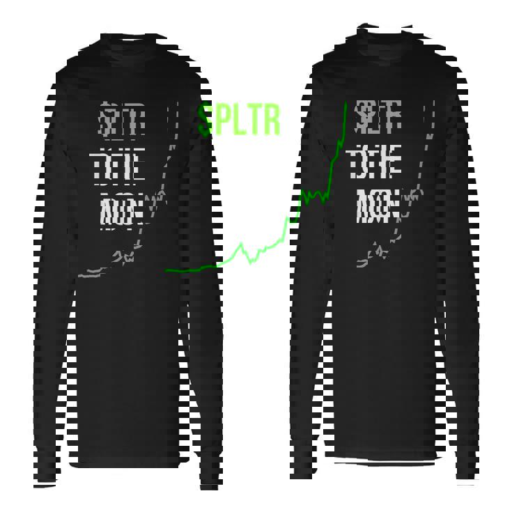 Pltr トゥザムーンストックティッカー Wsb 面白いミーム 長袖Tシャツ ギフトのアイデア