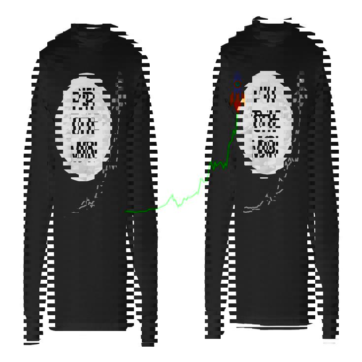 Pltr トゥザムーン株式ティッカー Wsb 面白いミーム 長袖Tシャツ ギフトのアイデア