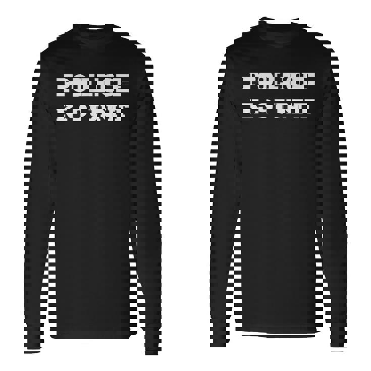 Police K-9 ユニットオンデューティーユニフォーム ドッグハンドラーチーム K9 オフィサー 長袖Tシャツ