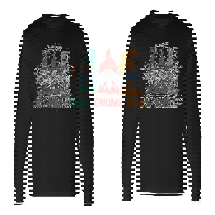 Poly Gnome Ials 数学のしゃれの代数学生 長袖Tシャツ