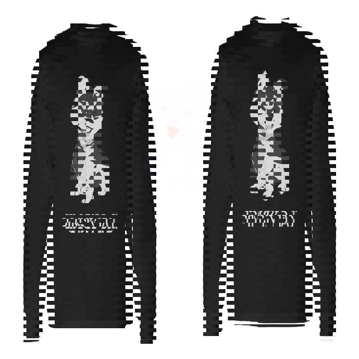 Pomsky Dad Partido Camiseta de manga larga