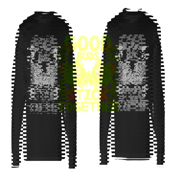 Pot Lovers マリファナ Good Budstick Together Cannabis Weed 長袖Tシャツ