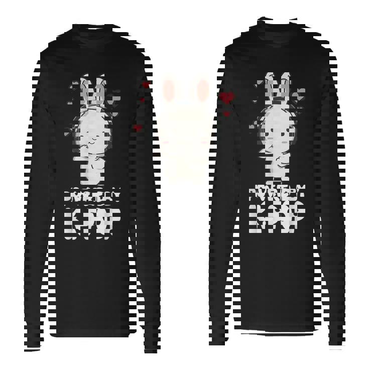 Powered By Kpop Rabbit韓国ポップマーチ K-Popグッズ 長袖Tシャツ