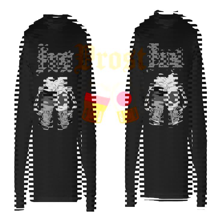 Prost ドイツ-日本オクトーバーフェストビールマグ 旗デザイン 長袖Tシャツ