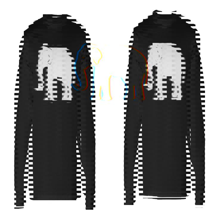 Psy Trance サイケデリックエレファントtシャツ 長袖Tシャツ