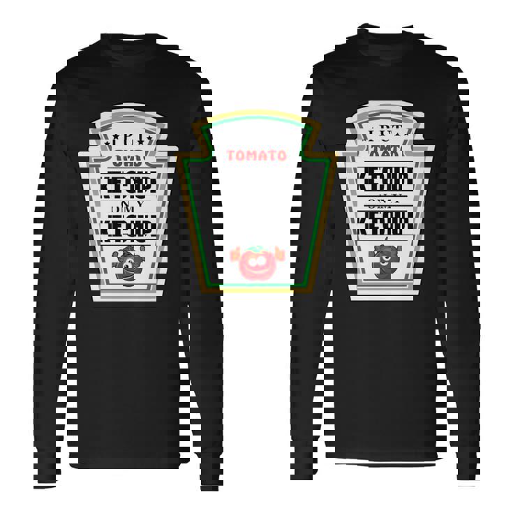 I Put Ketchup On My Ketchup トマトマスタード ハロウィンチーム 長袖tシャツ 長袖Tシャツ