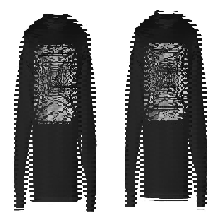 Pylon East London イングランド写真アートワーク アンティーク調 長袖Tシャツ