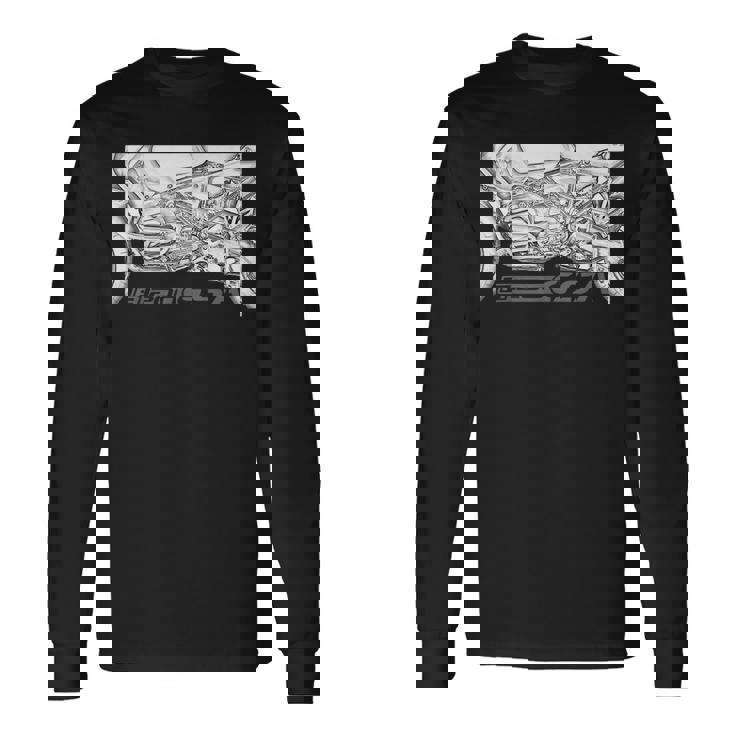 R 1200 Gsa ヴィンテージバイク アドベンチャー オートバイ 長袖Tシャツ