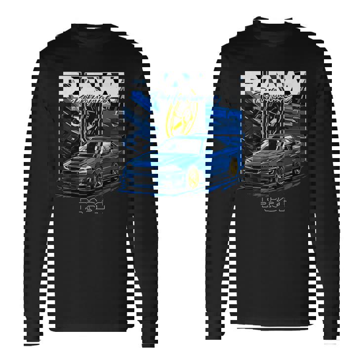 R34車 国産高性能車 ドリフトカー Gtr R34 長袖Tシャツ