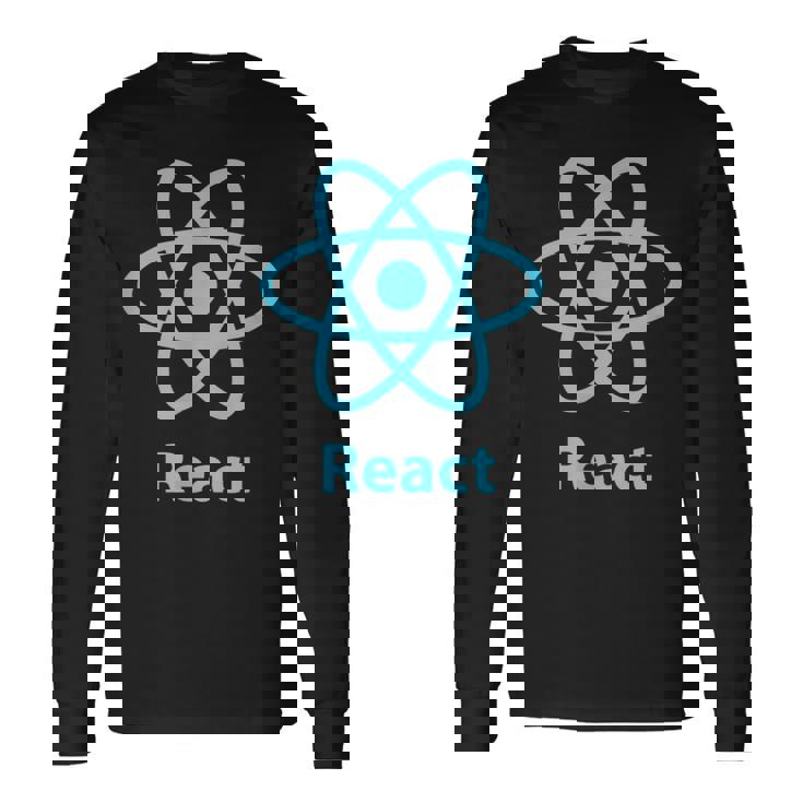Reactjs ReactJs 公式ロゴ Javascript フレームワーク 長袖Tシャツ