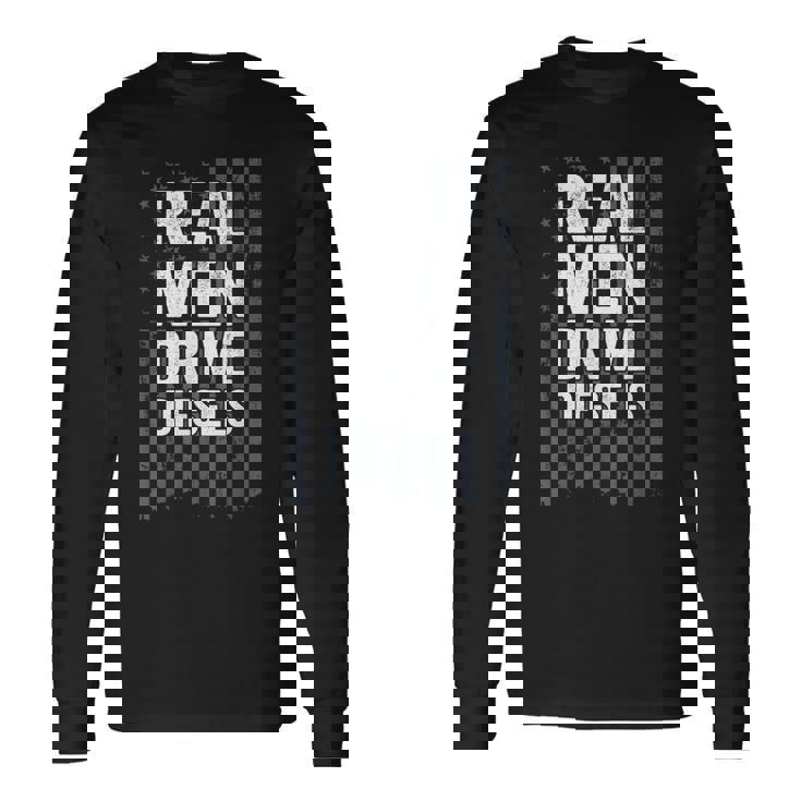 Real Drive Diesels 面白いディーゼル メカニック Usa トラッカー 長袖Tシャツ