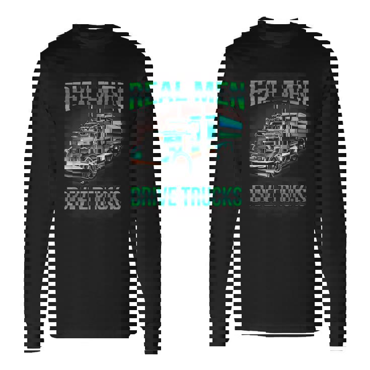 Real Drive Trucks ビッグリグトラックドライバー 長袖Tシャツ