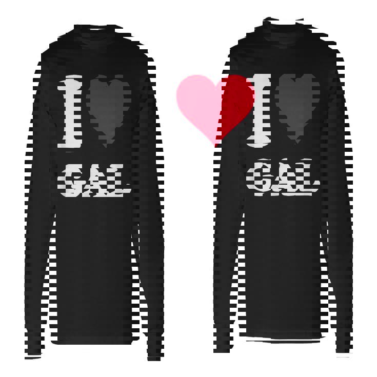 Red Heart I Love Gal 長袖Tシャツ ギフトのアイデア