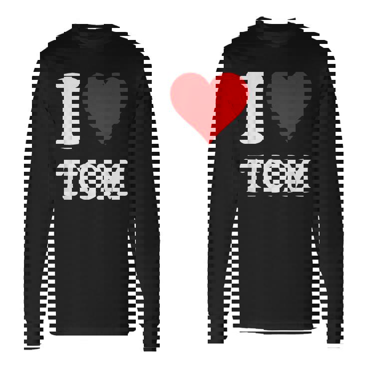 Red Heart I Love Tom 長袖Tシャツ