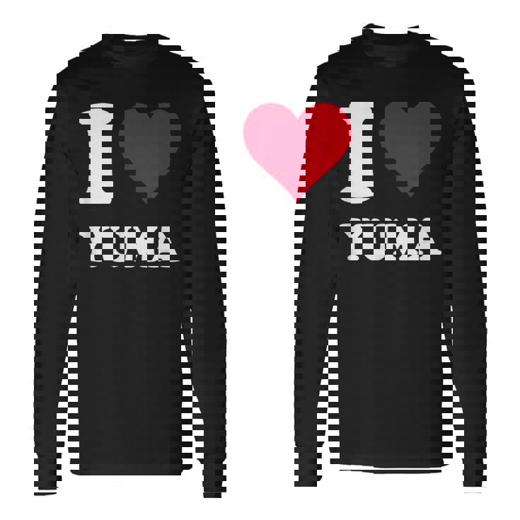 Red Heart I Love Yuma 長袖Tシャツ ギフトのアイデア