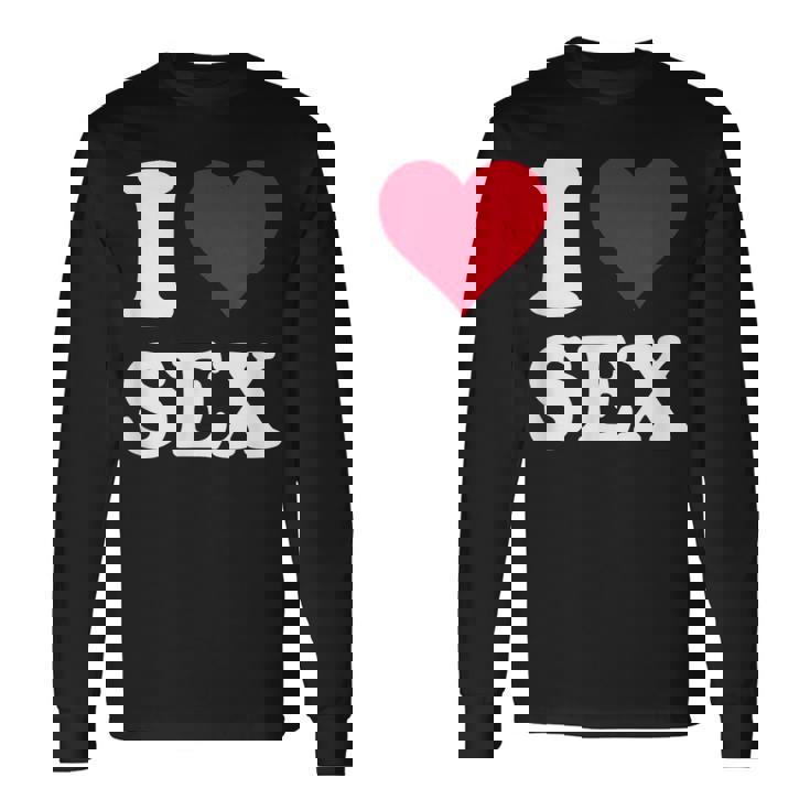 Red Heart I Loveex 長袖Tシャツ