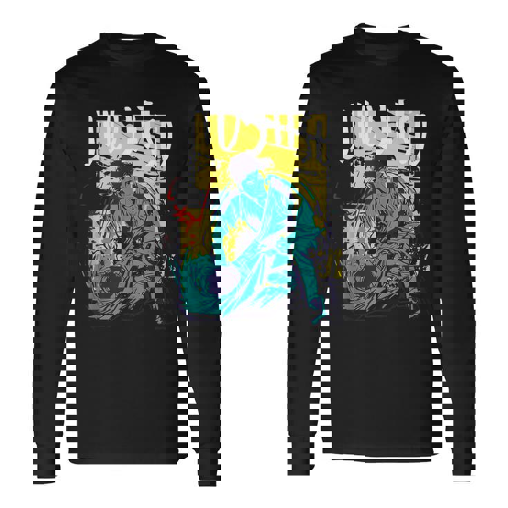 Retro Brazilian Jiu Jitsu And Bjj Camiseta de manga larga Ideas de regalos