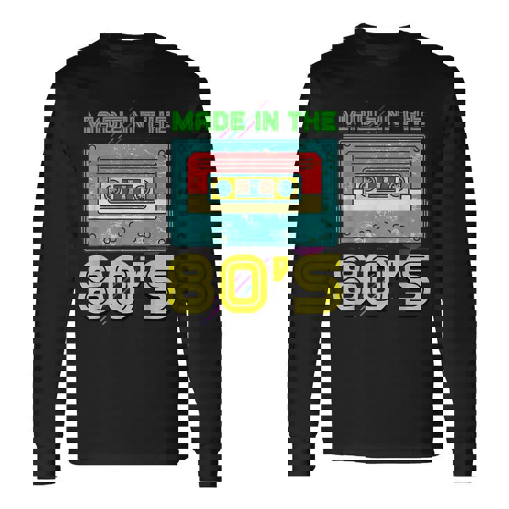 Retro Caja Made In The 80'S Generación Años 80 Camiseta de manga larga