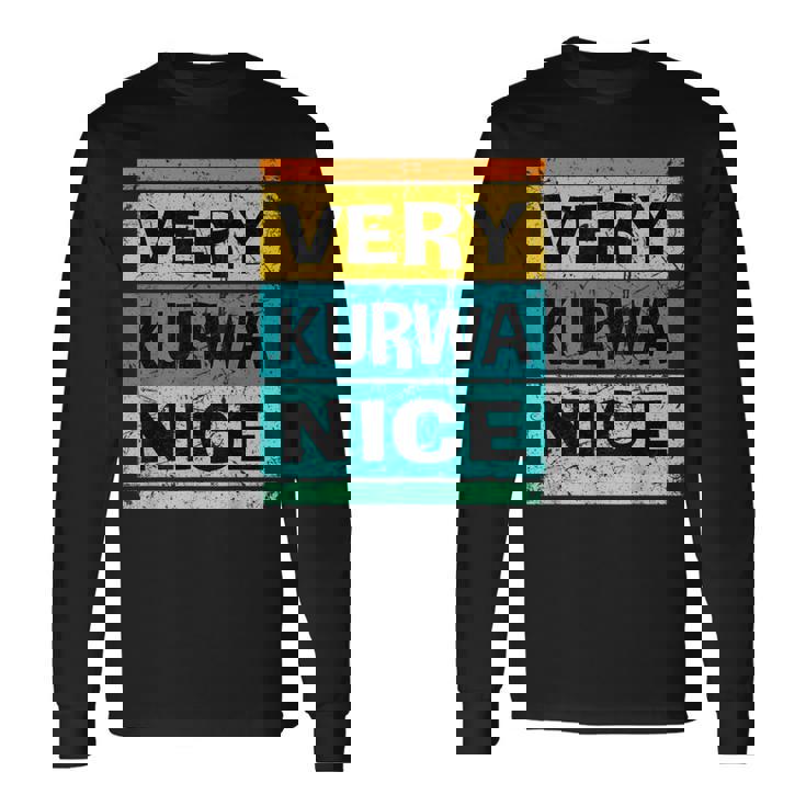 Retroery Kurwa Bonita Camisa Polonia Camisa Polska Camiseta de manga larga Ideas de regalos