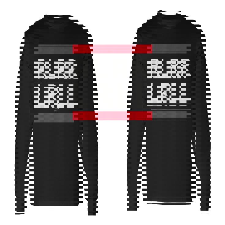 Rlrr Lrll シングルパラディドルドラム ルーディメント 長袖Tシャツ