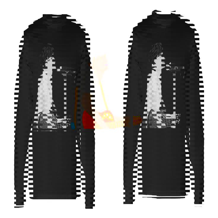 Rocker Old Rookie Original Illustration Bandman Rock 長袖Tシャツ