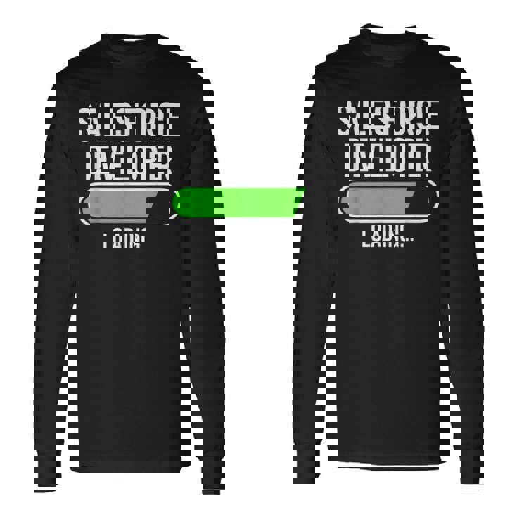 Salesforce開発者 卒業 卒業生 新しい仕事を読み込んでいます 長袖Tシャツ