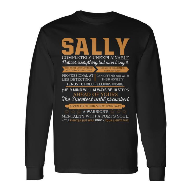Sally Name Im Sally Im Never Wrong Long Sleeve T-Shirt | Seseable UK