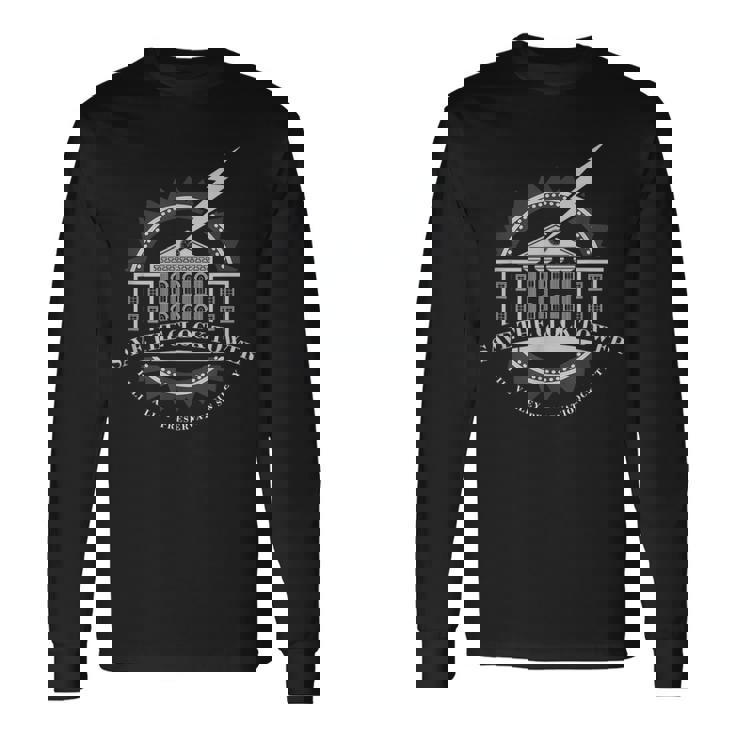 Save The Clock Tower ヒルバレー 保存ギフト 長袖Tシャツ