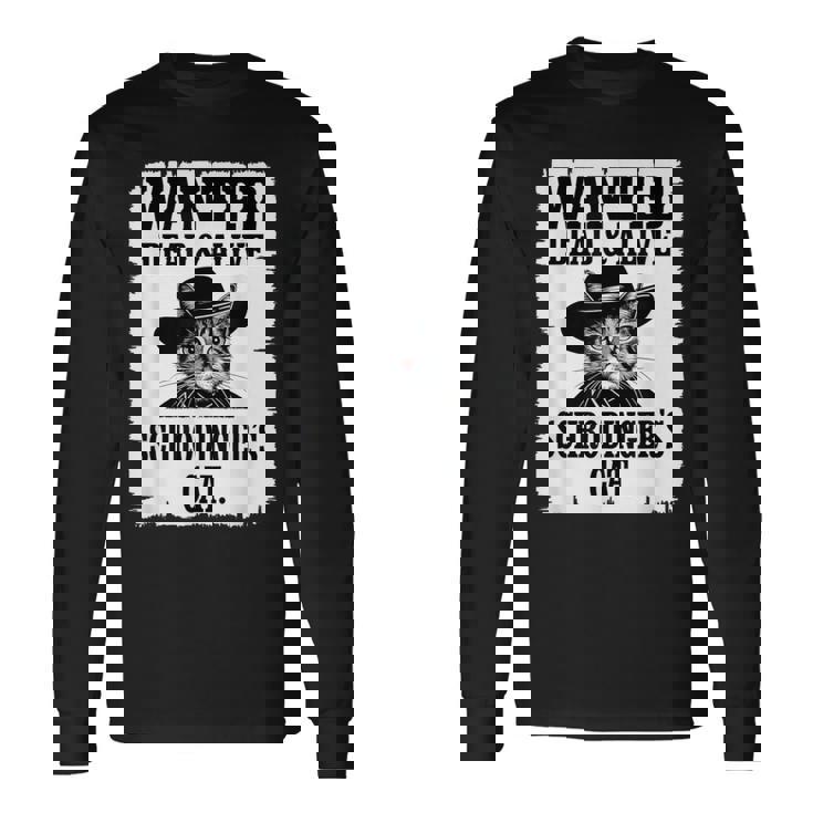 Schrodinger's Cat Wanted Physics シャツ 理科教師 長袖Tシャツ