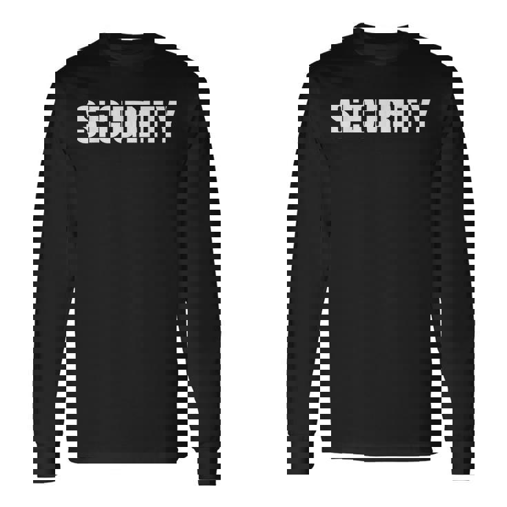 Security Officer イベント安全スタッフユニフォーム フロントバックプリント 長袖Tシャツ