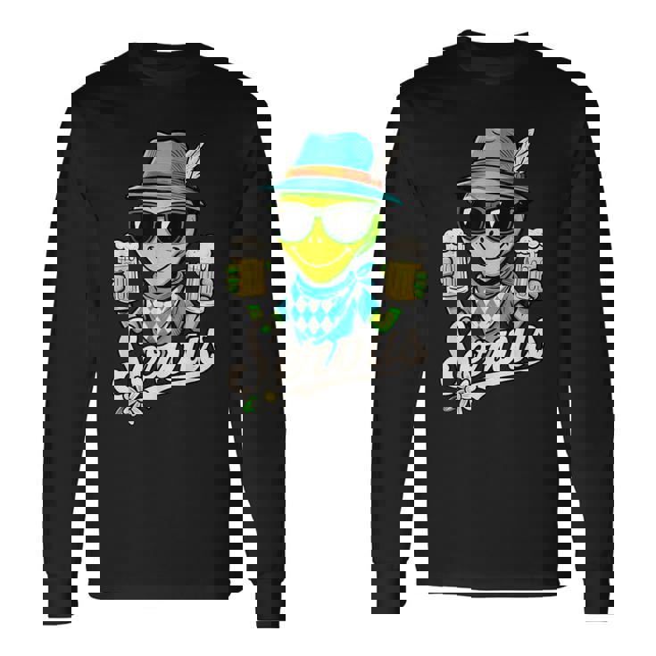 Servus Wiesn Gaudi – 面白いオクトーバーフェストビールバイエルンコスチューム 長袖Tシャツ