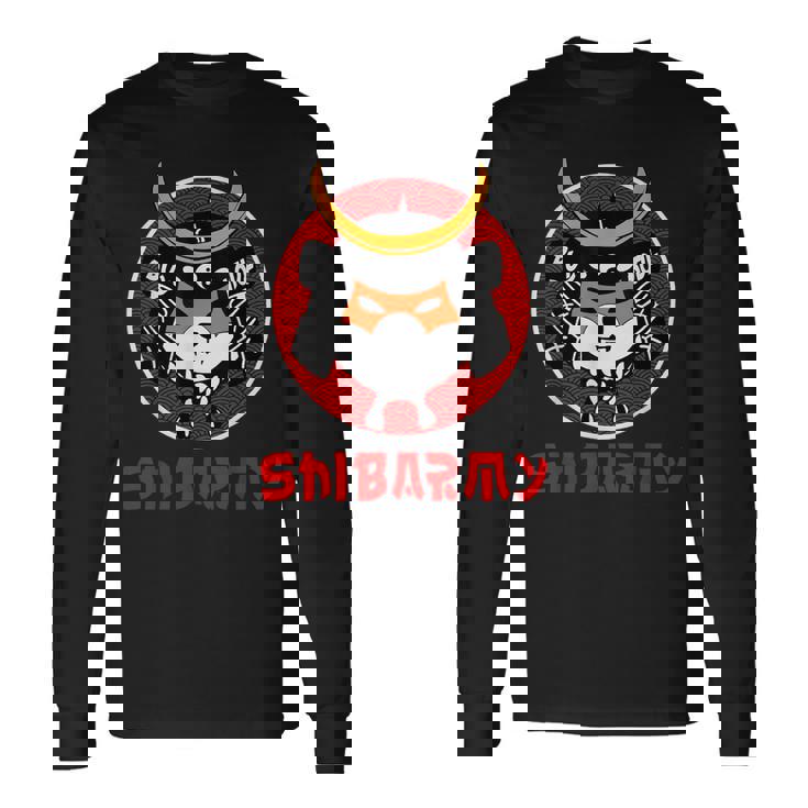 Shib Army クリプトホドルサムライ柴犬コイン 長袖Tシャツ