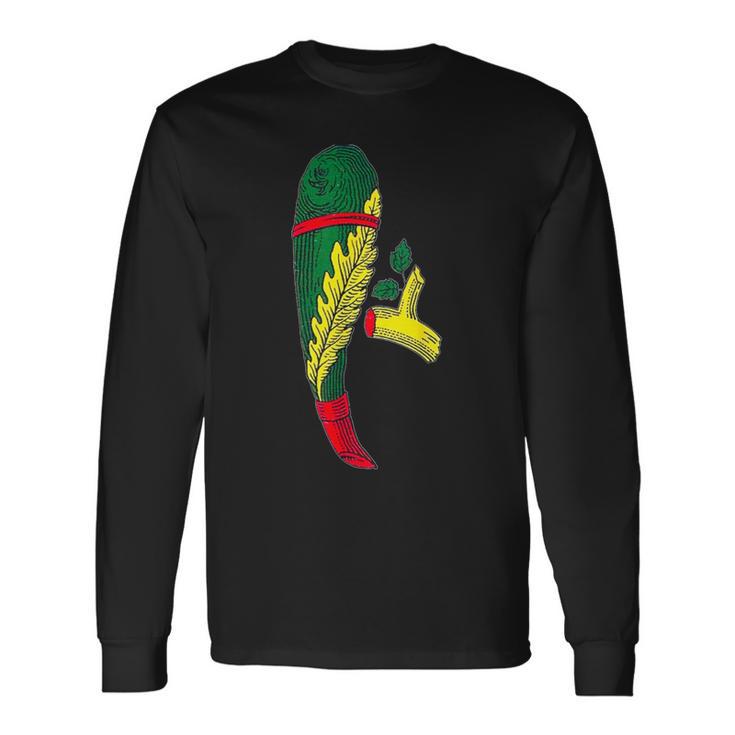Siciliane Asso Di Bastoni Jeu De Cartes ItaliencorpaBriscola T-shirt à manches longues