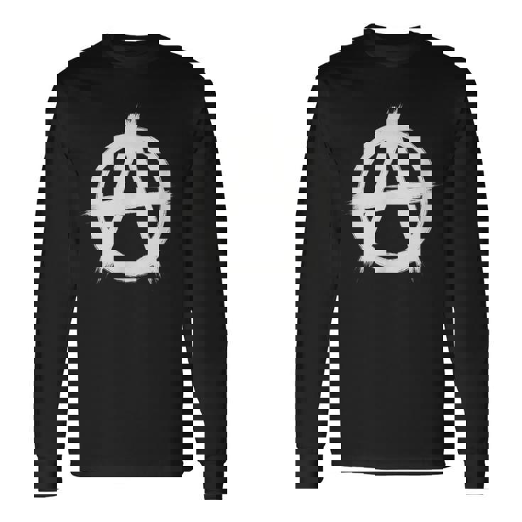 Signos De Anarquía Libertad Punks Punk Rock Anarquía Camiseta de manga larga