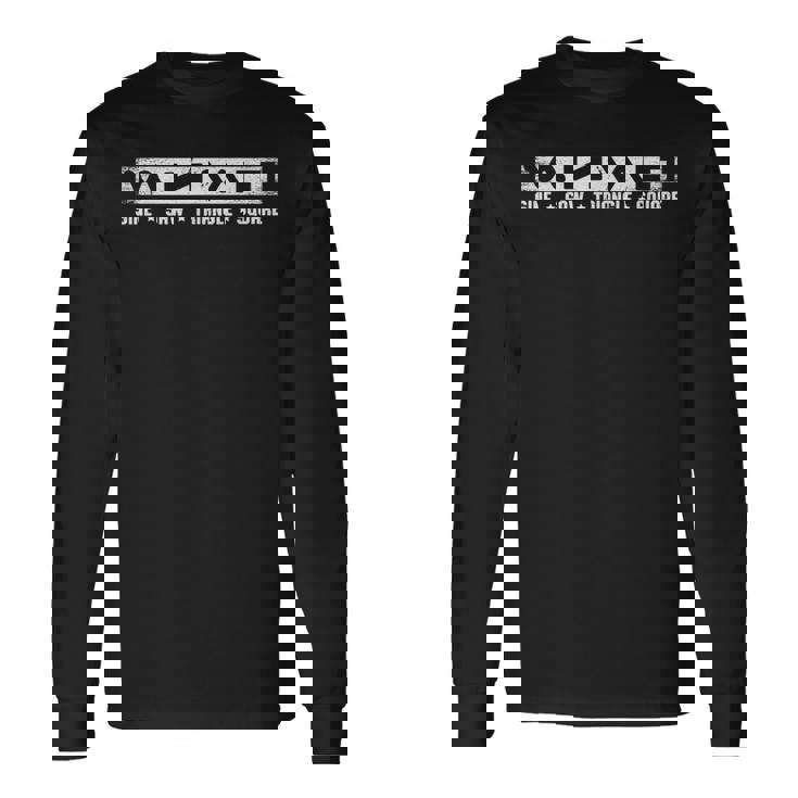 Sineaw Trianglequare Músico Dj Intetizador Camiseta de manga larga