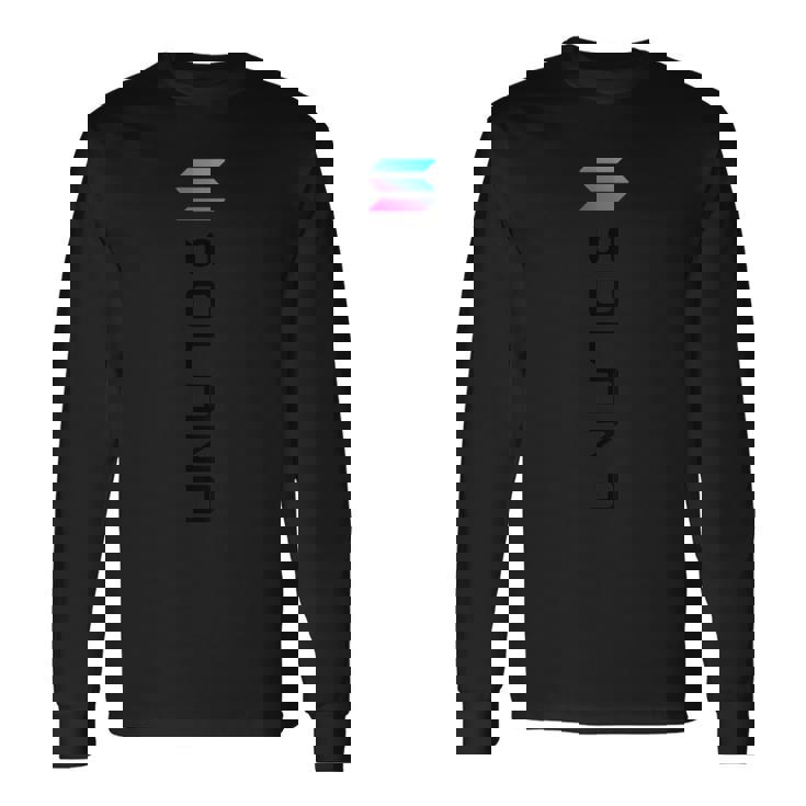Solanaolロゴ暗号ブロックチェーン 長袖Tシャツ