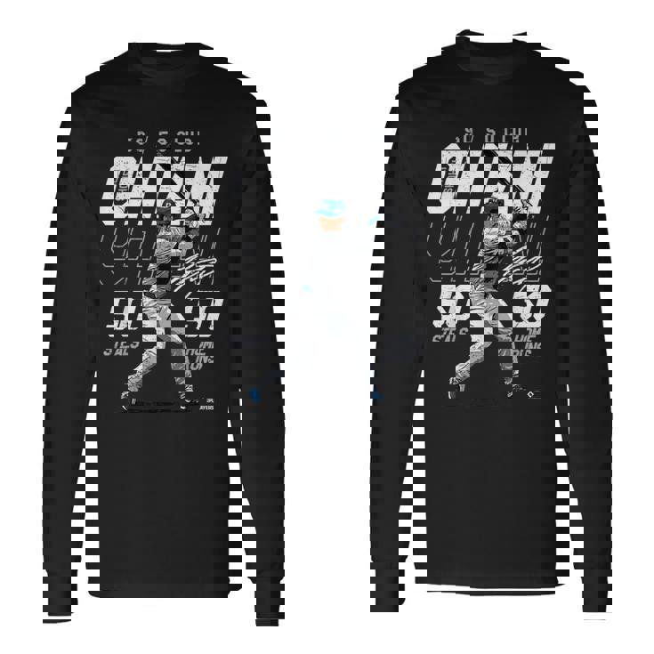 Speed Power Ohtani 50-50 Milestonehohei Ohtani Mlbpa 長袖Tシャツ