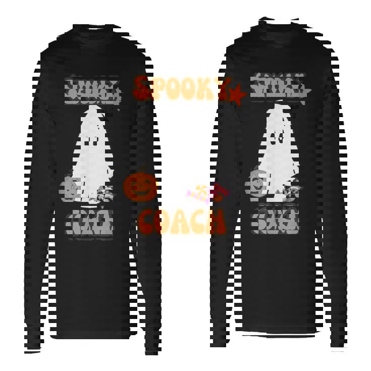 Spooky Ghost Dogs ハロウィンtシャツ コーチに最適 長袖Tシャツ