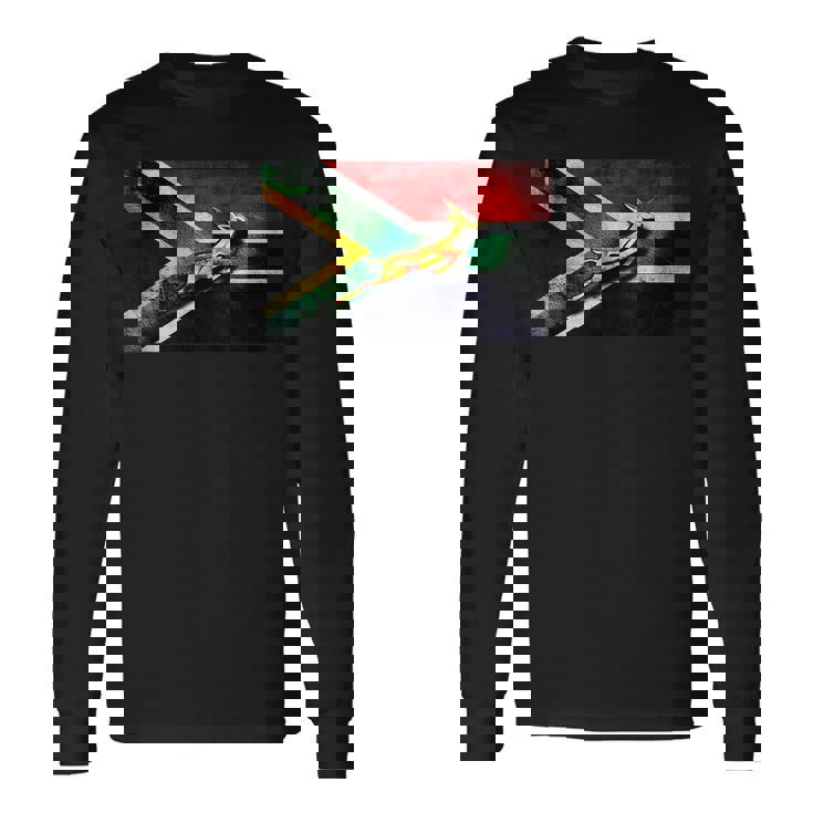 Springbok Bokke 南アフリカ国旗 ヴィンテージ ラグビー 長袖Tシャツ