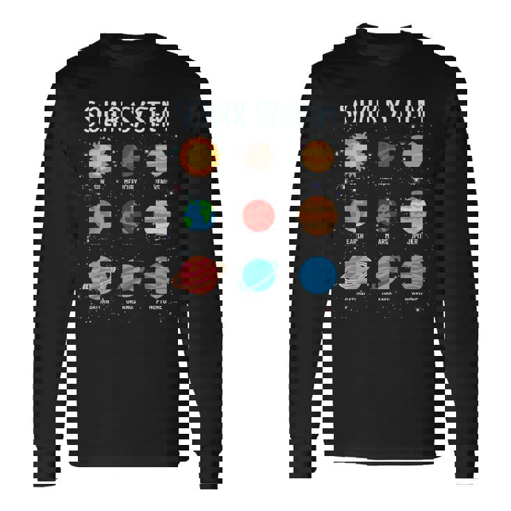 Stem キッズ ボーイズ ガールズ 幼児 太陽系 宇宙惑星 長袖Tシャツ