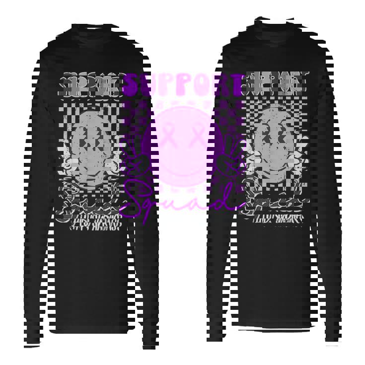 Support Squad Lupus Awareness Warrior Fighter Purple Ribbon Long Sleeve T-Shirt Gifts ideas