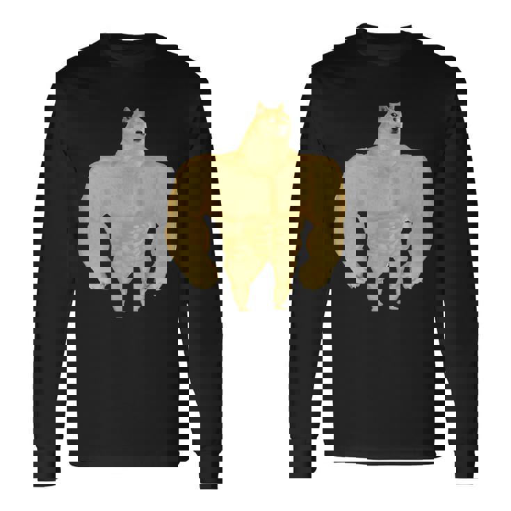 Swole Doge ミームギフトtシャツ 長袖Tシャツ