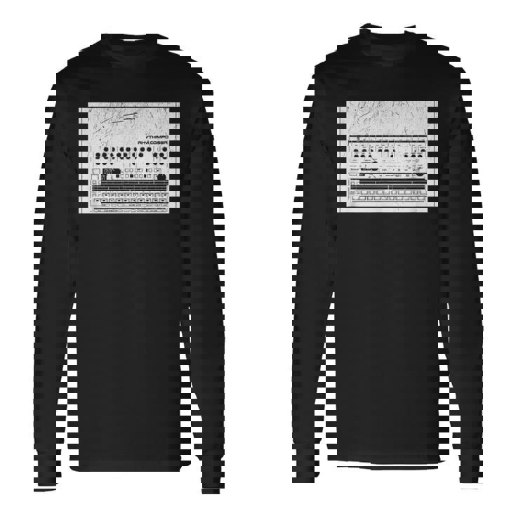 Synthesizer アナログシンセドラムマシン コンピューターヴィンテージオタク 長袖Tシャツ