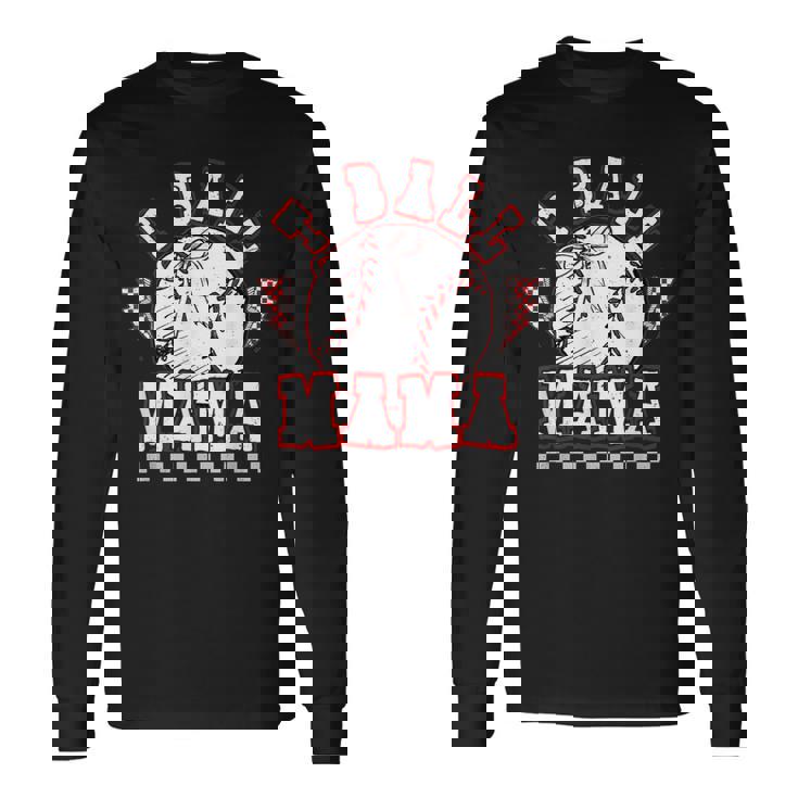 T-Ball ママ 試合の日 野球 ママ ソフトボール 選手 スポーツ 長袖Tシャツ