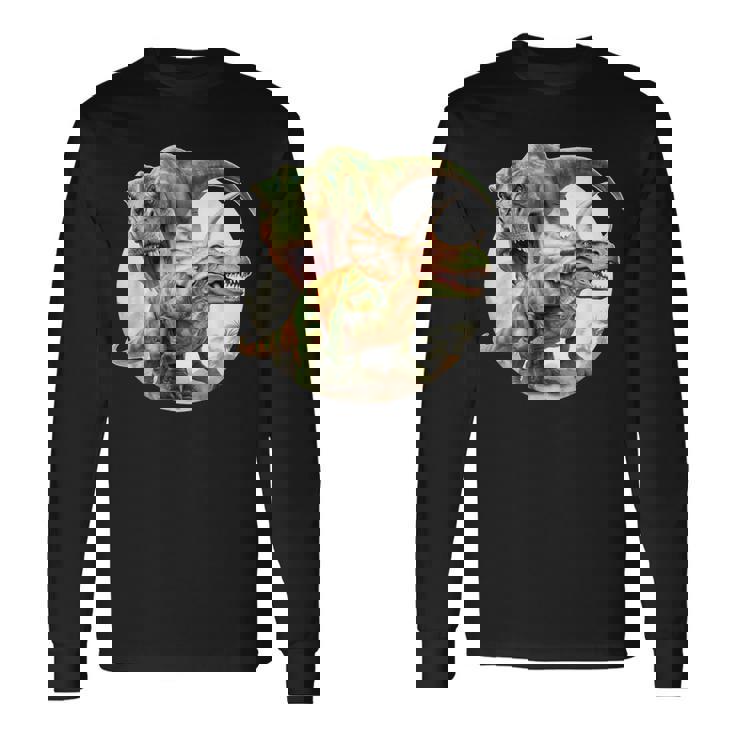 T-Rexs トリケラトプス・ファイティング 長袖Tシャツ