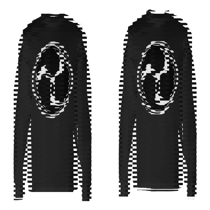 Taiko 太鼓みつどもえブラックグラフィック 長袖Tシャツ ギフトのアイデア