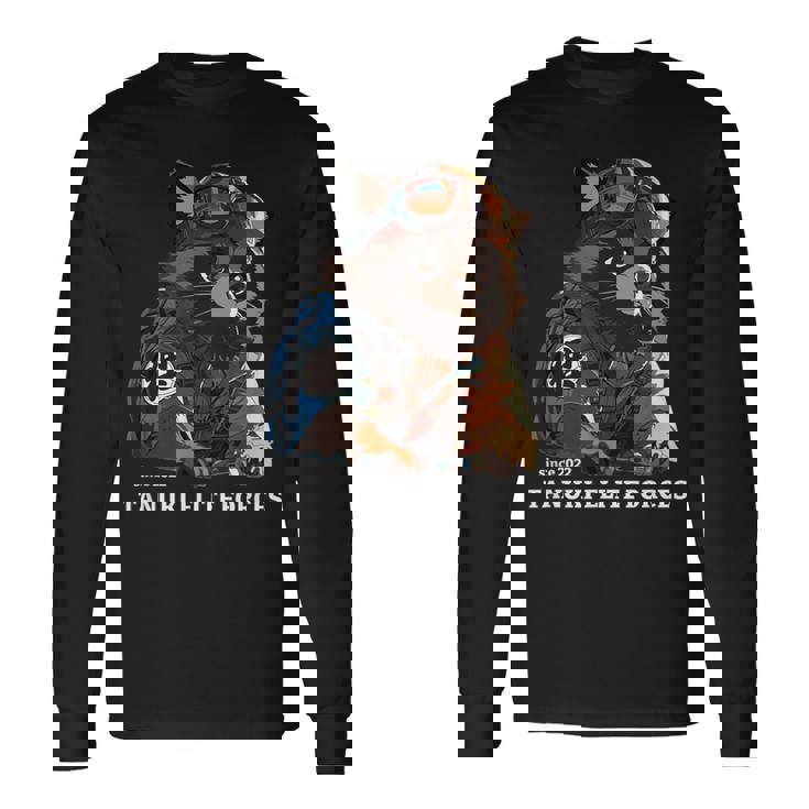 Tanuki Elite Forces No1 タヌキ精鋭部隊 漢字 動物 かわいい狸 たぬき おもしろ アニマル 長袖Tシャツ